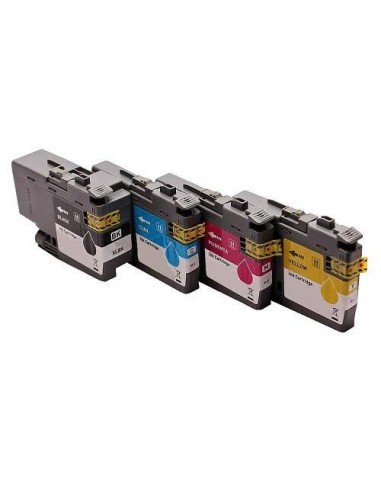 4 tintas compatibles para Brother  LC3235XL / LC3233 DCP-J1100 / MFC-J1300