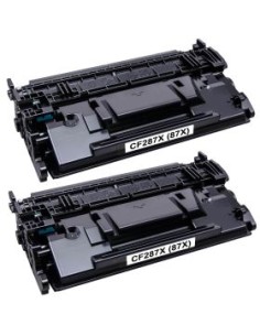 pack 2 HP CF287X / 87X  toner compatible HP Laserjet M527 M501 M506