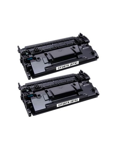 pack 2 HP CF287X / 87X  toner compatible HP Laserjet M527 M501 M506