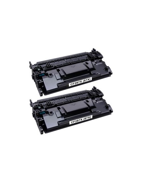 pack 2 HP CF287X / 87X  toner compatible HP Laserjet M527 M501 M506