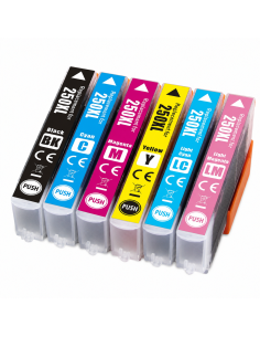 Pack x6 Epson 250XL / 250 Cartuchos de Tinta compatibles para Epson Expression Photo XP-980 / XP980