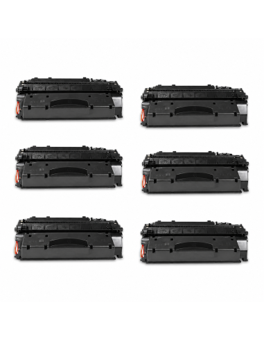 6 x HP CE505X / HP 05X  toner HP Laserjet  P2050 P2053  P2055 P2057