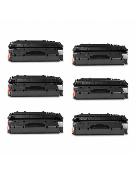 6 x HP CE505X / HP 05X  toner HP Laserjet  P2050 P2053  P2055 P2057