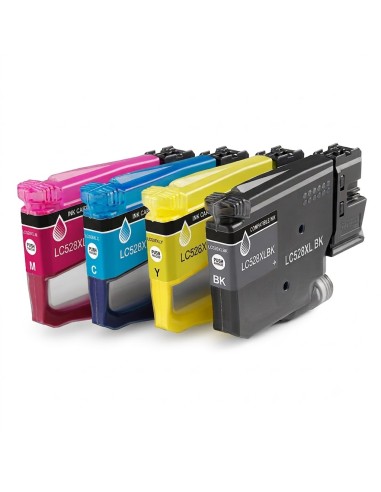 Pack x4 Brother LC-528XL Cartuchos de Tinta LC528XL para Brother MFC-J6975DW MFC-J6977DW