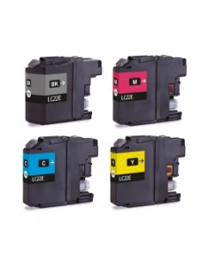 4 tintas compatibles Brother LC22E Brother MFCJ5920DW