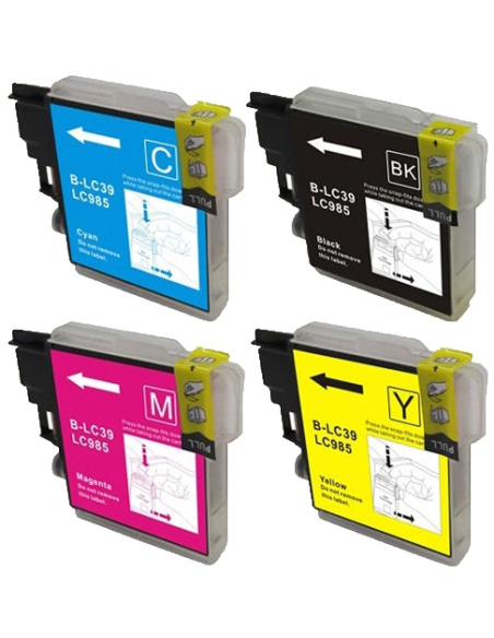 Pack 4 tintas  Brother LC985 DCP-J125 DCP-J140W DCP-J315W DCP-J515