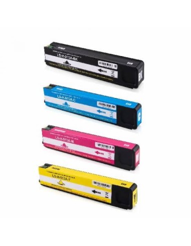 4 Tintas Compatibles HP 913A V.10  Pigmentada