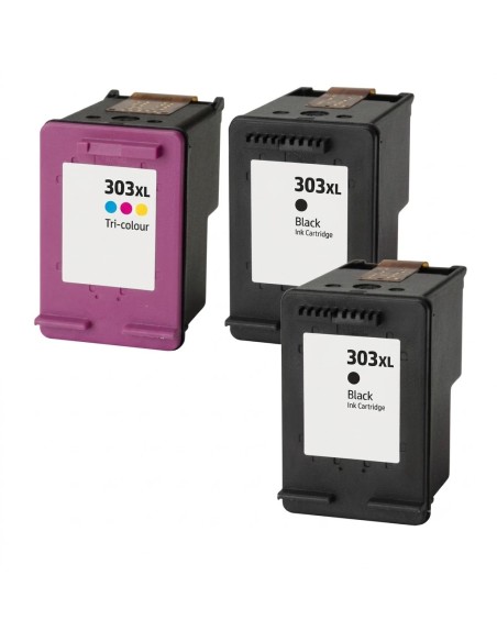 3 tintas compatibles para  HP 303xl HP Envy Photo 6230  7130 7134 7830 7855