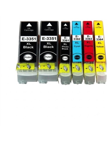 T3351/T3361/2/3/4 PACK 5 cartuchos compatibles Epson Xpression XP 530 XP 630 XP 635 XP 830