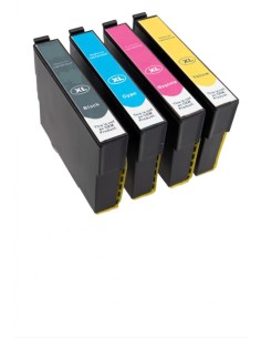 pack 4 tintas compatibles Epson 407 / Epson 407XL Cartuchos de Tinta para WorkForce Pro WF-4745 DTWF
