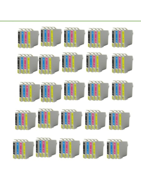 100 tintas comp. NonOem Epson T0711/2/3/4