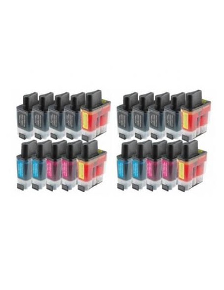 LC900 BROTHER pack 20 tintas compatibles Brother LC900 (BK-C-M-Y) y