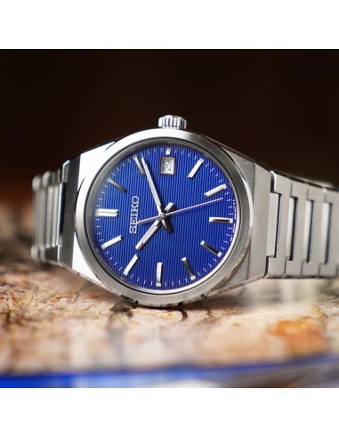 Seiko Discover SUR555P1 38.9mm cristal de zafiro 100m WR correa de acero