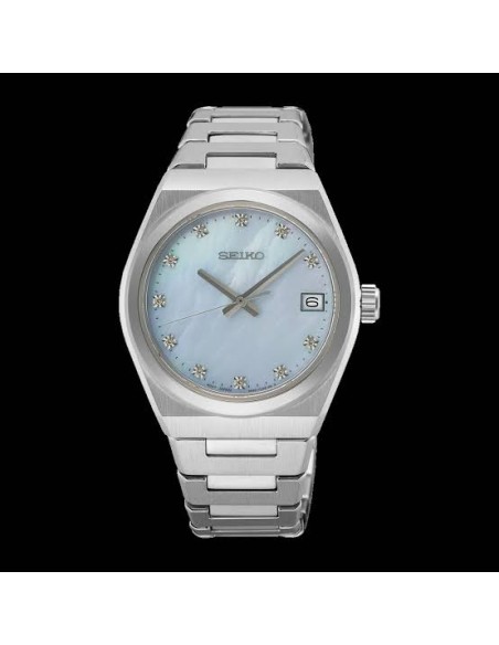 mujer cuarzo Seiko Classic Diamonds SUR603P1 34mm cristal de zafiro 100m