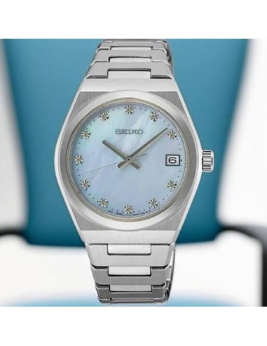 mujer cuarzo Seiko Classic Diamonds SUR603P1 34mm cristal de zafiro 100m