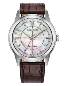 unisex solar  Citizen Rolan FE7130-10D 37mm 50m WR correa de cuero 2