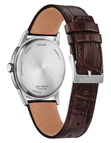 unisex solar  Citizen Rolan FE7130-10D 37mm 50m WR correa de cuero