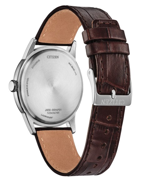 unisex solar  Citizen Rolan FE7130-10D 37mm 50m WR correa de cuero