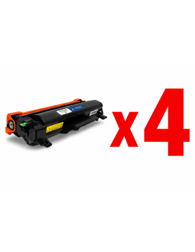 Pack de 4 Toner compatible con Brother TN2510XXL tóner compatible HL-L2865DW, MFC-L2960DW Y MFC-L2980DW
