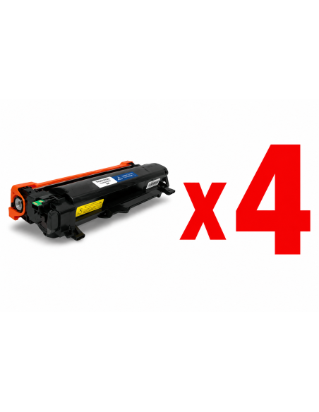 Pack de 4 Toner compatible con Brother TN2510XXL tóner compatible HL-L2865DW, MFC-L2960DW Y MFC-L2980DW