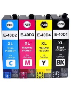Pack x4 Epson T40D1 / 2 / 3 / 4 Cartuchos de Tinta compatible Pigmentada para SureColor SC-T2100, SC-T3100, SC-T5100