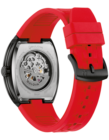 reloj automático hombre Bulova Maquina 98A341 40mm cristal de zafiro correa HNBR
