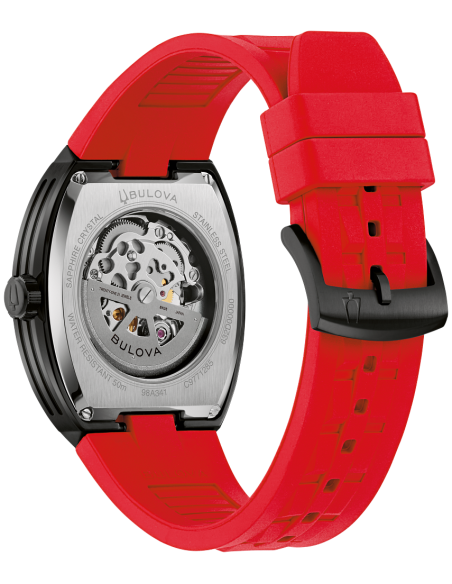 reloj automático hombre Bulova Maquina 98A341 40mm cristal de zafiro correa HNBR