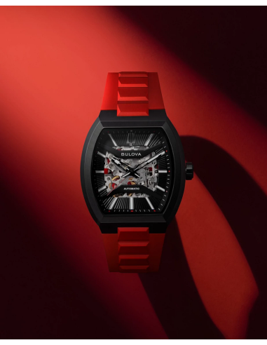 reloj automático hombre Bulova Maquina 98A341 40mm cristal de zafiro correa HNBR