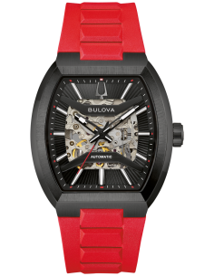 reloj automático hombre Bulova Maquina 98A341 40mm cristal de zafiro correa HNBR