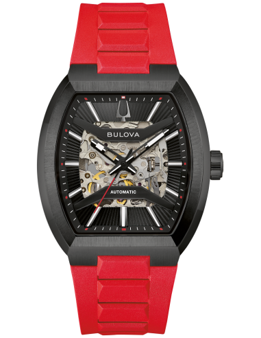 reloj automático hombre Bulova Maquina 98A341 40mm cristal de zafiro correa HNBR