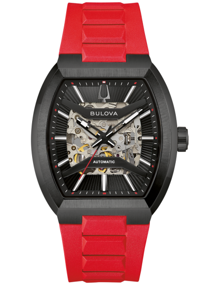 reloj automático hombre Bulova Maquina 98A341 40mm cristal de zafiro correa HNBR