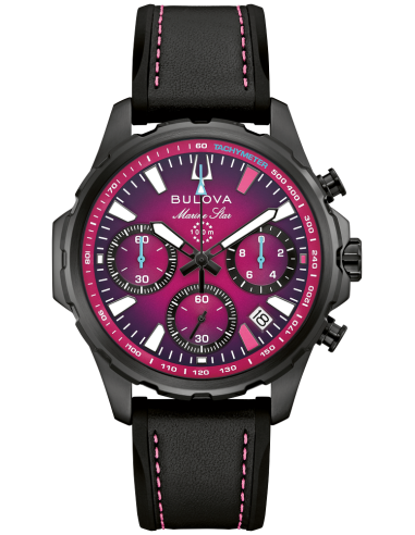 cronógrafo hombre Bulova E1 Team Miami 98B476 41mm 100m WR cristal de zafiro