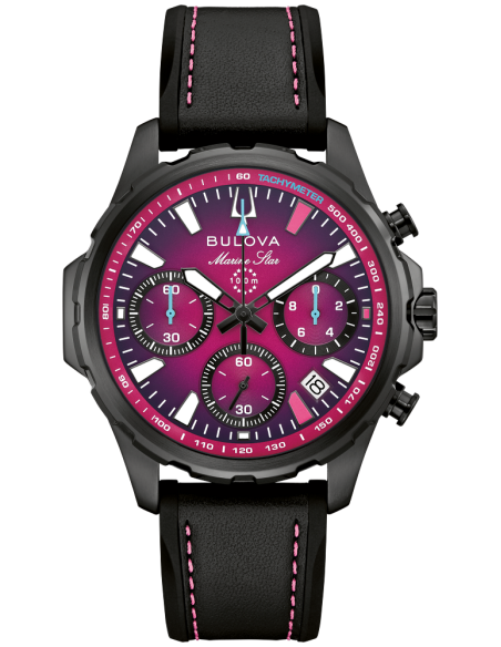 cronógrafo hombre Bulova E1 Team Miami 98B476 41mm 100m WR cristal de zafiro
