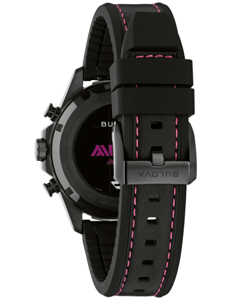 cronógrafo hombre Bulova E1 Team Miami 98B476 41mm 100m WR cristal de zafiro