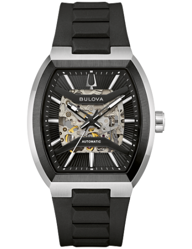 automático hombre Bulova Maquina 98A346 40mm cristal de zafiro anti-reflejos