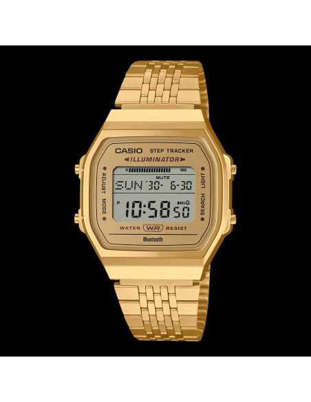 unisex Bluetooth Casio Classic Vintage ABL100WEG-9AVT  41.6 × 37.9 × 8.2 mm Hora Mundial