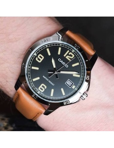 reloj cuarzo hombre Casio Classic  MTP-V004L-1B2 47 × 41.5 × 8.3 mm correa de cuero