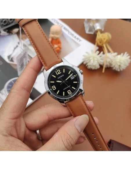 reloj cuarzo hombre Casio Classic  MTP-V004L-1B2 47 × 41.5 × 8.3 mm correa de cuero