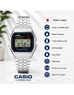 Casio Classic Vintage A159WA-N1JH JDM Hecho en Japón
