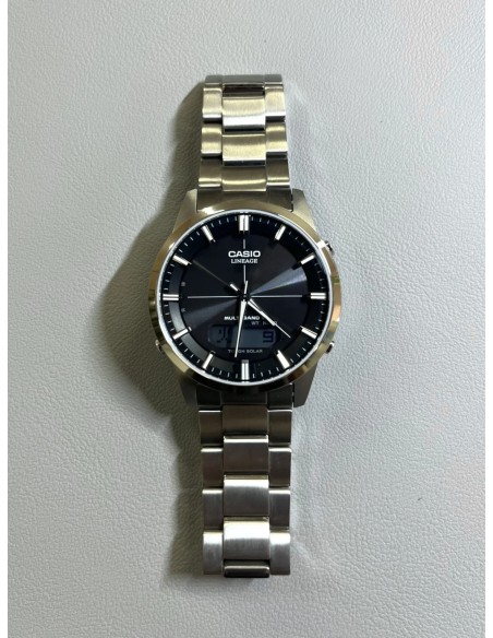 radiocontrol titanio hombre Casio Lineage  LCW-M170TD-1AJF JDM 39.5mm Cristal de zafiro antirreflejos
