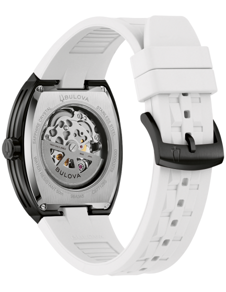 automático hombre Bulova Maquina  Skeleton 98A345 caja Tonneau 40x47mm cristal de zafiro