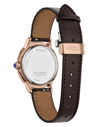 mujer solar Citizen L Ceci EM1163-09X 32mm cristal de zafiro esféric o correa de cuero vegano (apple leather)