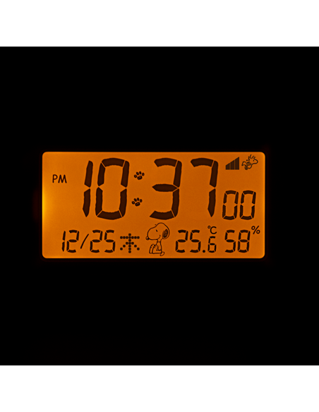 despertador RHYTHM 8RZ235MS01 Snoopy JDM, radio reloj digital, figura estereoscópica, sonido electrónico, alarma