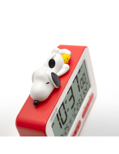 despertador RHYTHM 8RZ235MS01 Snoopy JDM, radio reloj digital, figura estereoscópica, sonido electrónico, alarma