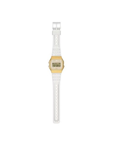 reloj unisex digital clásico Casio Vintage Classic Translúcido F-91WS-7A2 38.2 × 35.2 × 8.5 mm 7 años batería correa de resina