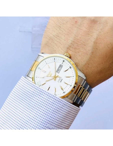 reloj automático hombre Seiko 5 SNKP14K1 Bitono 42mm 50m WR correa de acero cal. 7s026
