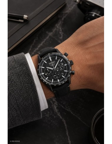 reloj cronógrafo hombre Seiko Discover More SSB417P1 43mm cristal de zafiro 100m WR correa de tela