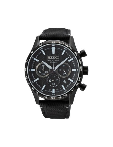 reloj cronógrafo hombre Seiko Discover More SSB417P1 43mm cristal de zafiro 100m WR correa de tela