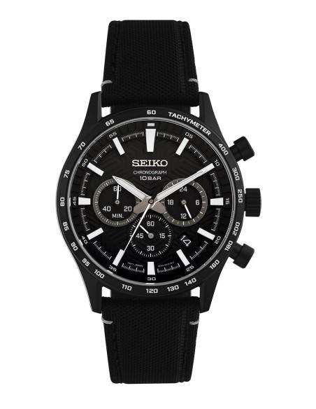 reloj cronógrafo hombre Seiko Discover More SSB417P1 43mm cristal de zafiro 100m WR correa de tela