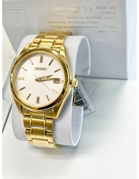 reloj cuarzo hombre Seiko Discover More Classic SUR314P1  40.2mm cristal de zafiro 100m WR correa de acero